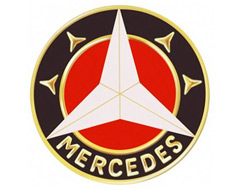 1916年，DMG汽车公司再次注册的新三叉星商标，这枚新版的梅赛德斯标志也是日后的梅赛德斯-奔驰标志的雏形