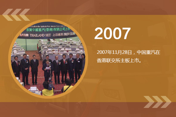 中国重汽2007年岁月痕迹