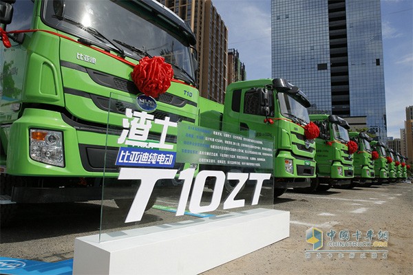 比亚迪纯电动智能泥头车已经在深圳开启规模化示范运营