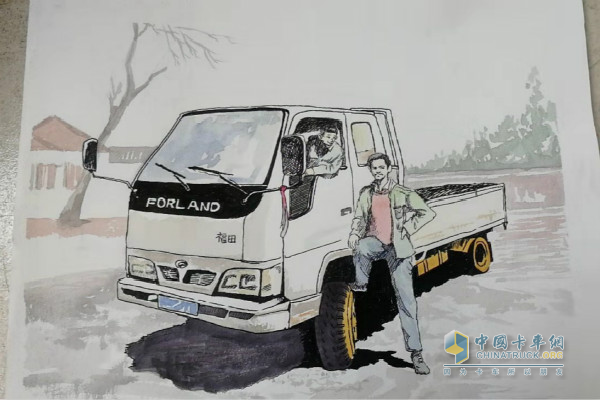 时代用户郭海涛的画—郭海涛父亲与时代汽车