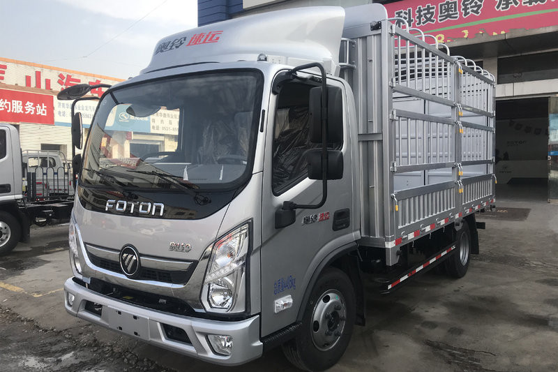 福田 奥铃速运 156马力 4.17米 国六 单排仓栅式轻卡(bj5048ccy-f3)