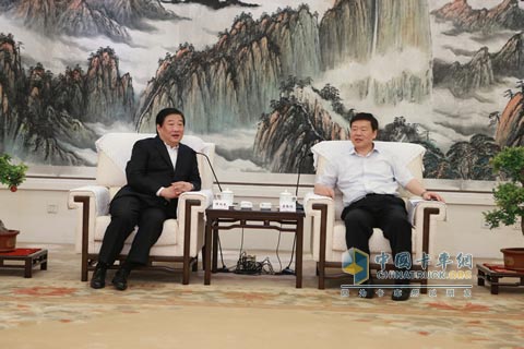 陕西省省长娄勤俭与潍柴谭旭光董事长会面交流 