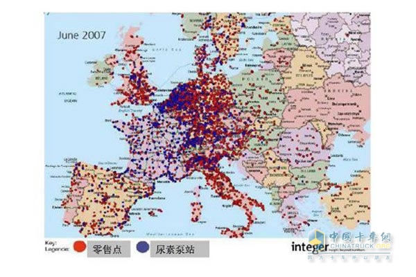 车用尿素欧洲网点分布