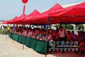 陕汽重卡湖南75辆渣土车完成交车