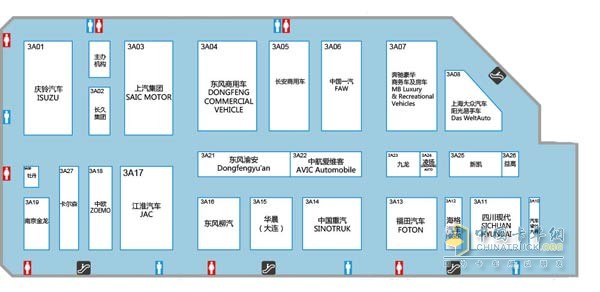 上海车展3号馆商用车展区