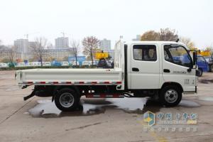 福田瑞沃五十铃国四110马力 4×2 双排平板载货车