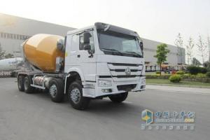 徐工汽车 重汽380马力 8×4天然气混凝土搅拌车