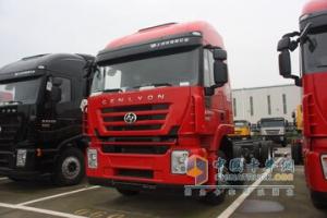 上汽依维柯红岩 杰狮M100 290马力 标载版 8X4 栏板载货车