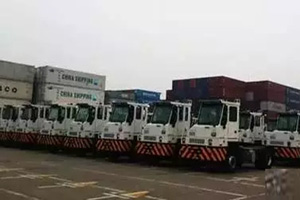 中国重汽131台曼技术LNG码头牵引车入驻上海港