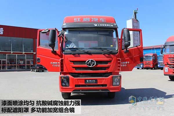 红岩杰卡390马力6X2牵引车