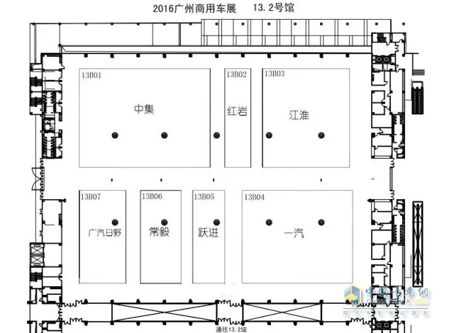 第三届广州商用车展展位图