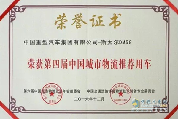 获奖证书