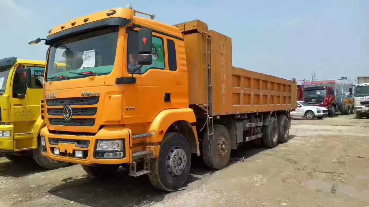 陕汽德龙f3000后八轮自卸车, 340马力潍柴,5米8货箱_卖二手卡车_中国