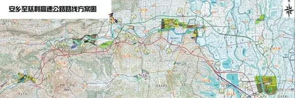 安乡至慈利高速公路路线方案图