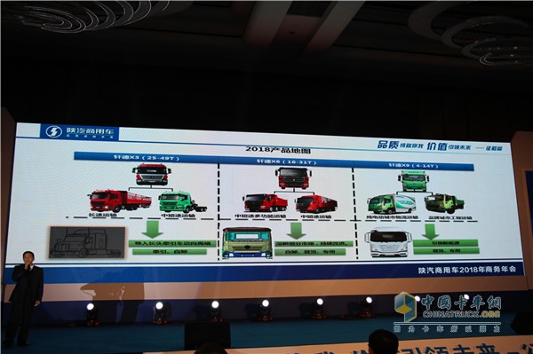 2018年陕汽商用车产品布局