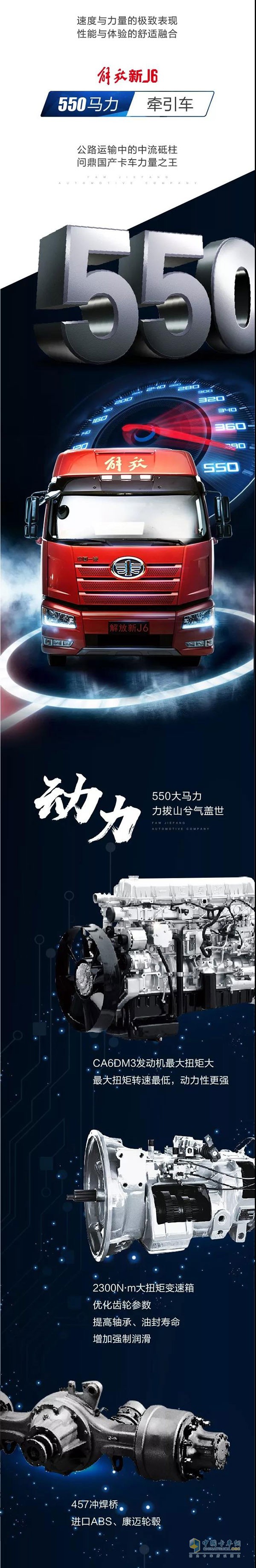 一汽解放新J6 550马力