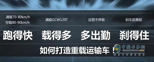 我们需要跑得快、载得多、多出勤、刹得住的重载运输车!