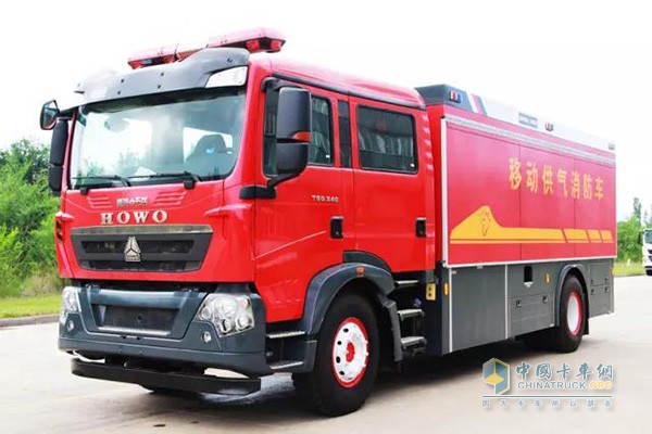 中国重汽移动供气消防车