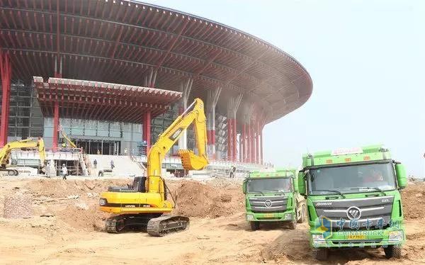 欧曼智能渣土车服务北京APEC峰会场馆建设