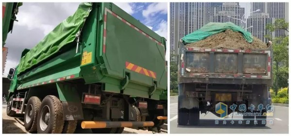 新旧渣土车对比