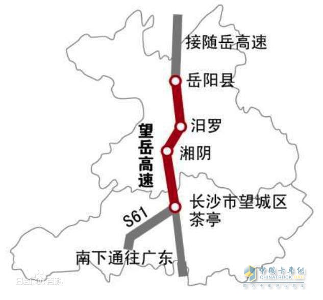 岳望高速路线