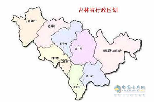 吉林省行政区划图