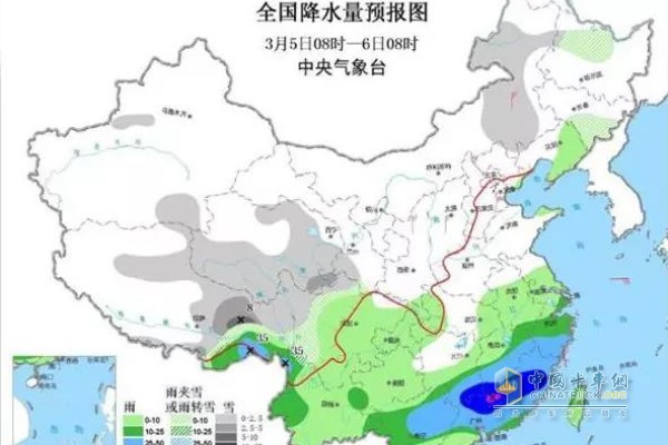 全国降雨预报表