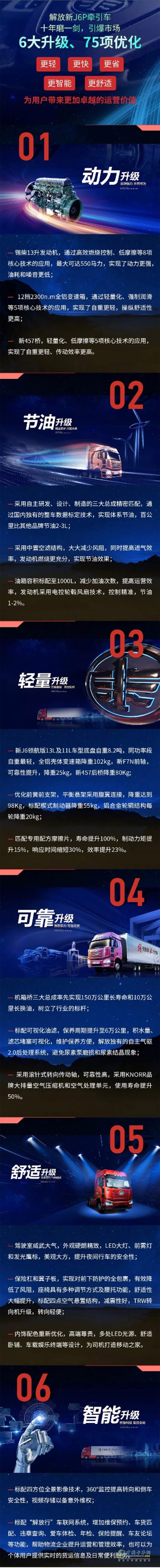 J6P牵引车的6大升级带来75项优化