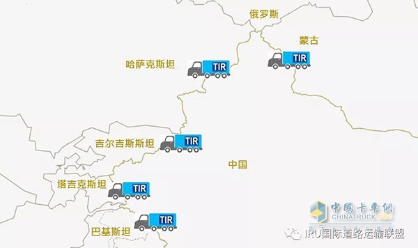 中国对吉、哈、俄、蒙的所有边境口岸都成为TIR运输口岸