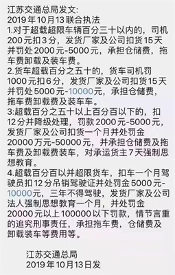 江苏交通总局发布超限超载车辆整治措施
