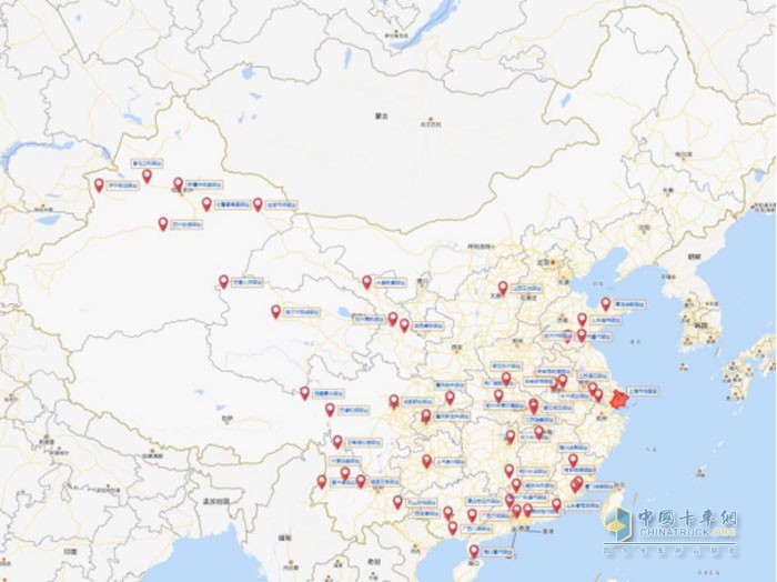 截至到2020年1月20日，红岩驿站分布图