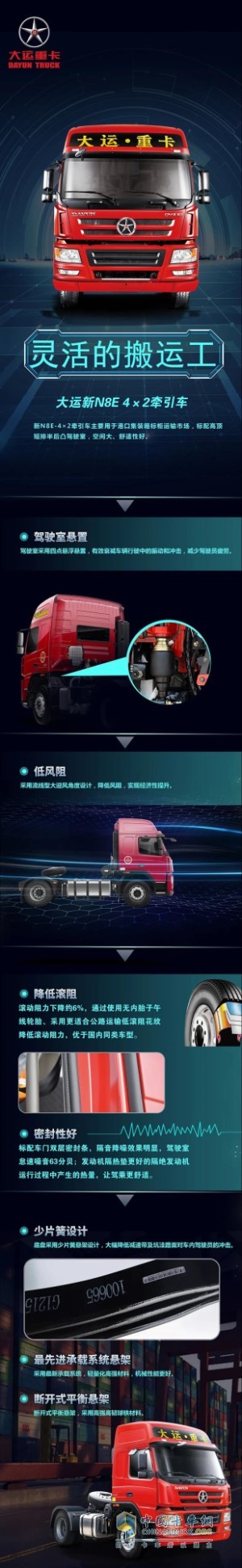 大运重卡新N8E 4×2牵引车