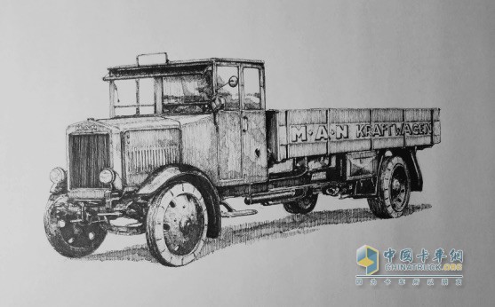 二十世纪20年代的曼恩木质车厢板卡车