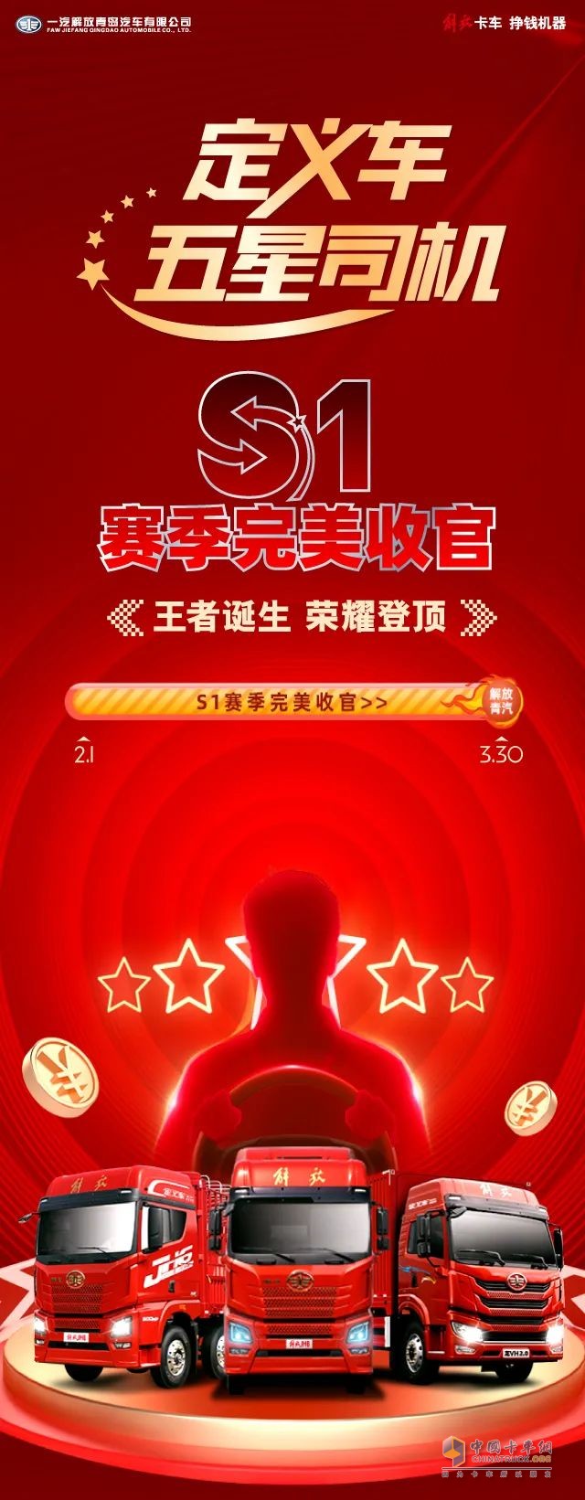 解放青汽9位定义车用户赢得大奖!