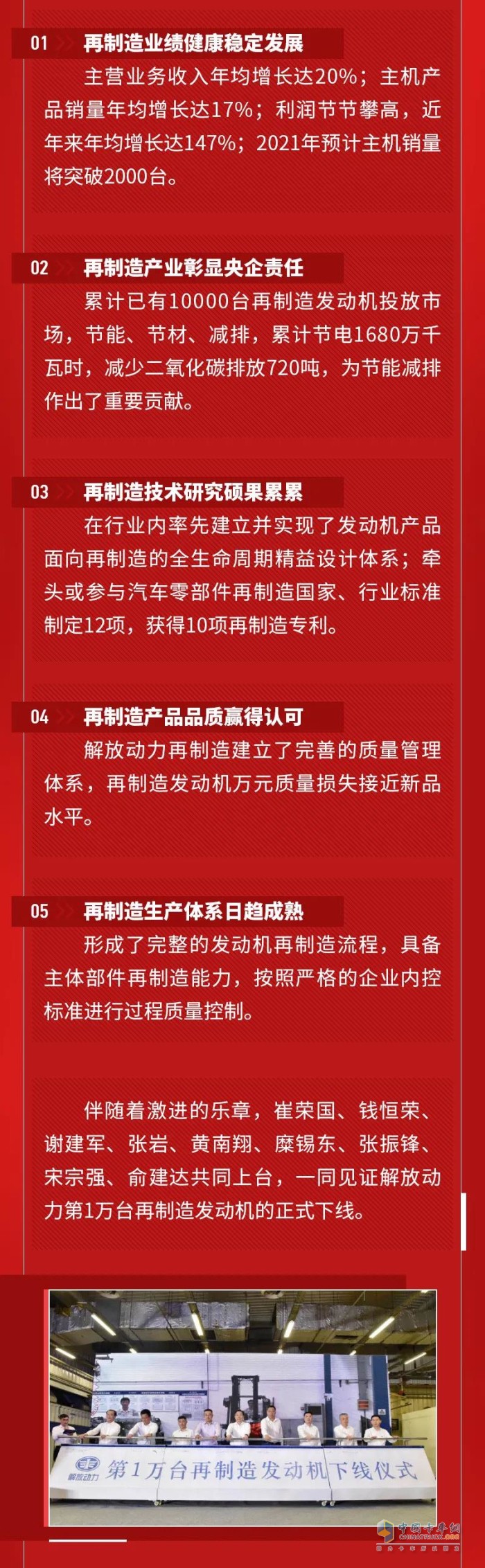 解放动力 再制造发动机 零部件