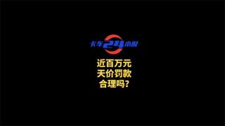 近百万天价罚款合理吗？相关部门应该如何合理执法？