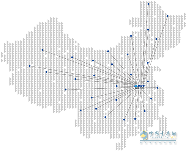 瑞江罐车现有服务体系覆盖全国