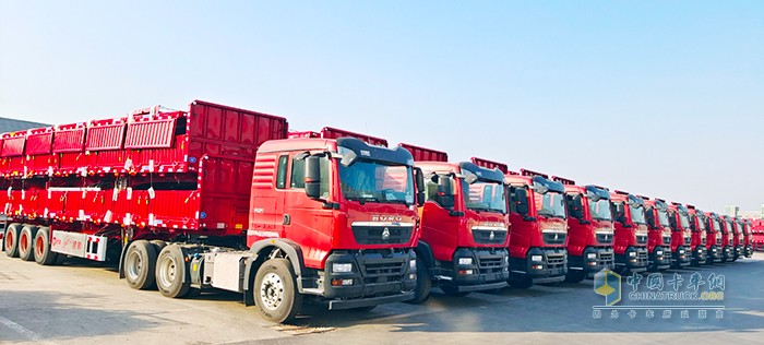 山东锣响 侧翻自卸半挂车 客户批量定制