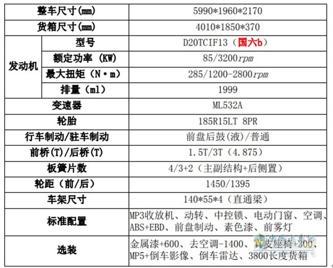 江淮轻卡  恺达轿卡