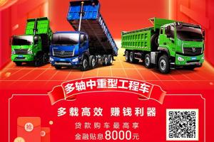 贴息8000元！砂石运输就选福田瑞沃大金刚ES7（8x4）