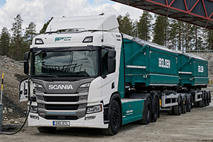 预计续航可达350公里 斯堪尼亚推出用于区域长途运输全新电动卡车