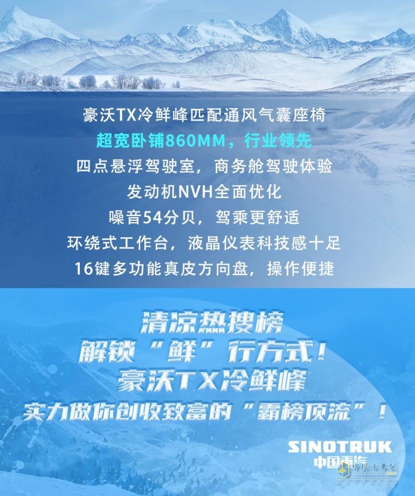 冷到爆！中国重汽豪沃TX冷鲜锋教你“无痛”省钱！