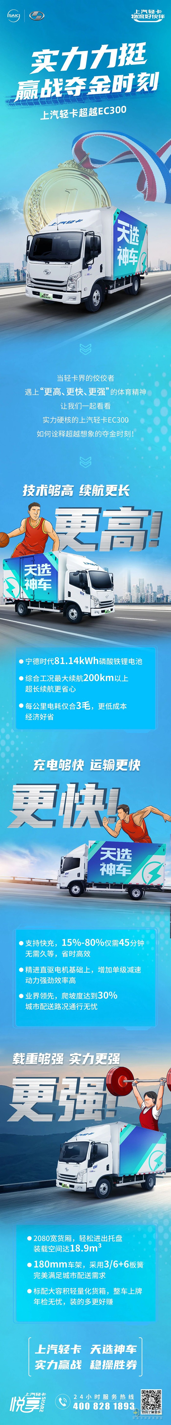 实力力挺赢战夺金时刻,上汽轻卡EC300实力硬核！