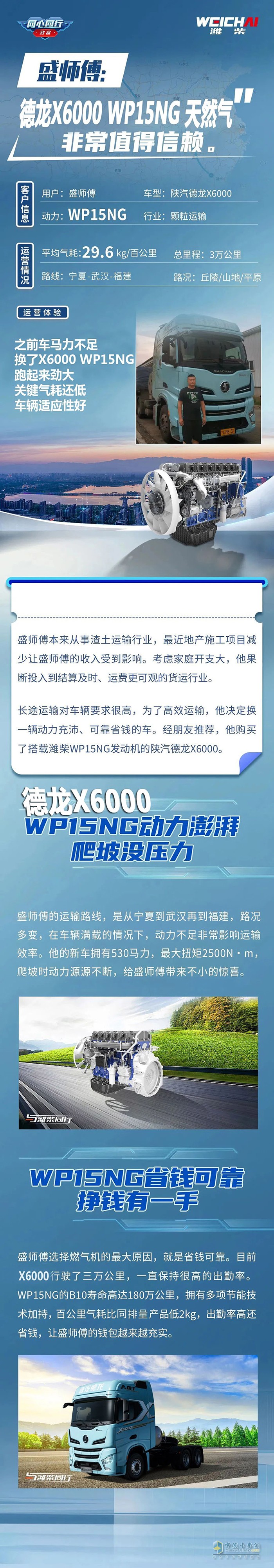 陕汽德龙X6000 WP15NG天然气，你的信赖首选！