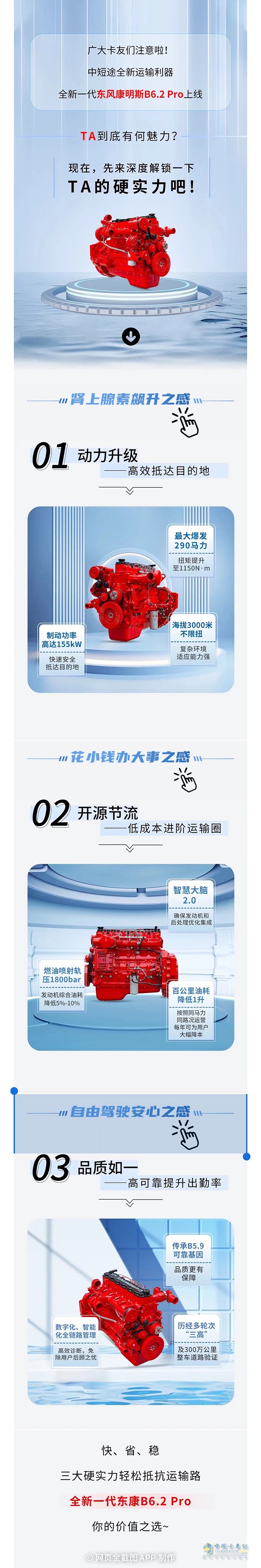 官方“爆料”，全新一代东风康明斯B6.2 Pro真有点东西！