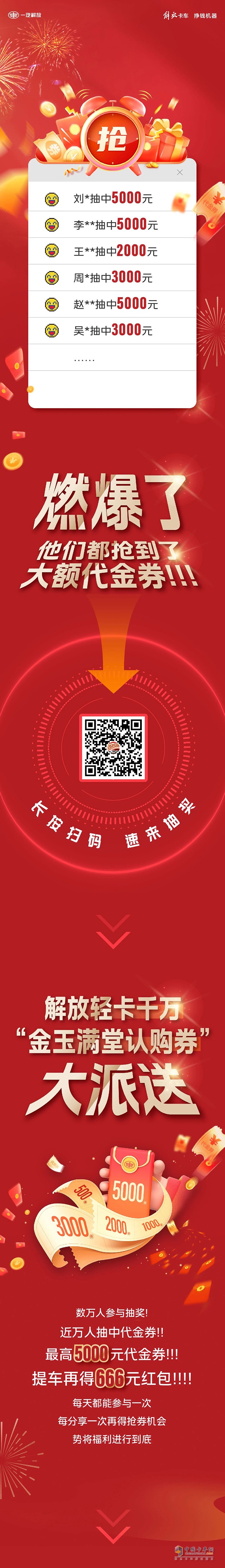 解放轻卡:给“利”！他们都抢到了大额购车券！