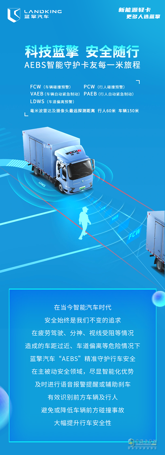 一图读懂潍柴蓝擎AEBS：智能防碰撞，守护行车安全