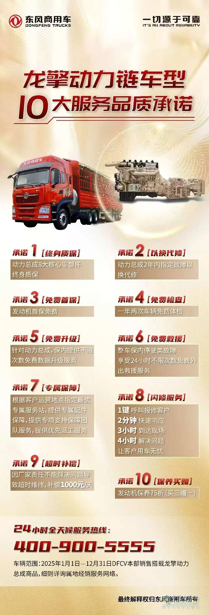 龙擎动力链车型10大服务品质承诺，开启无忧出行新篇章！