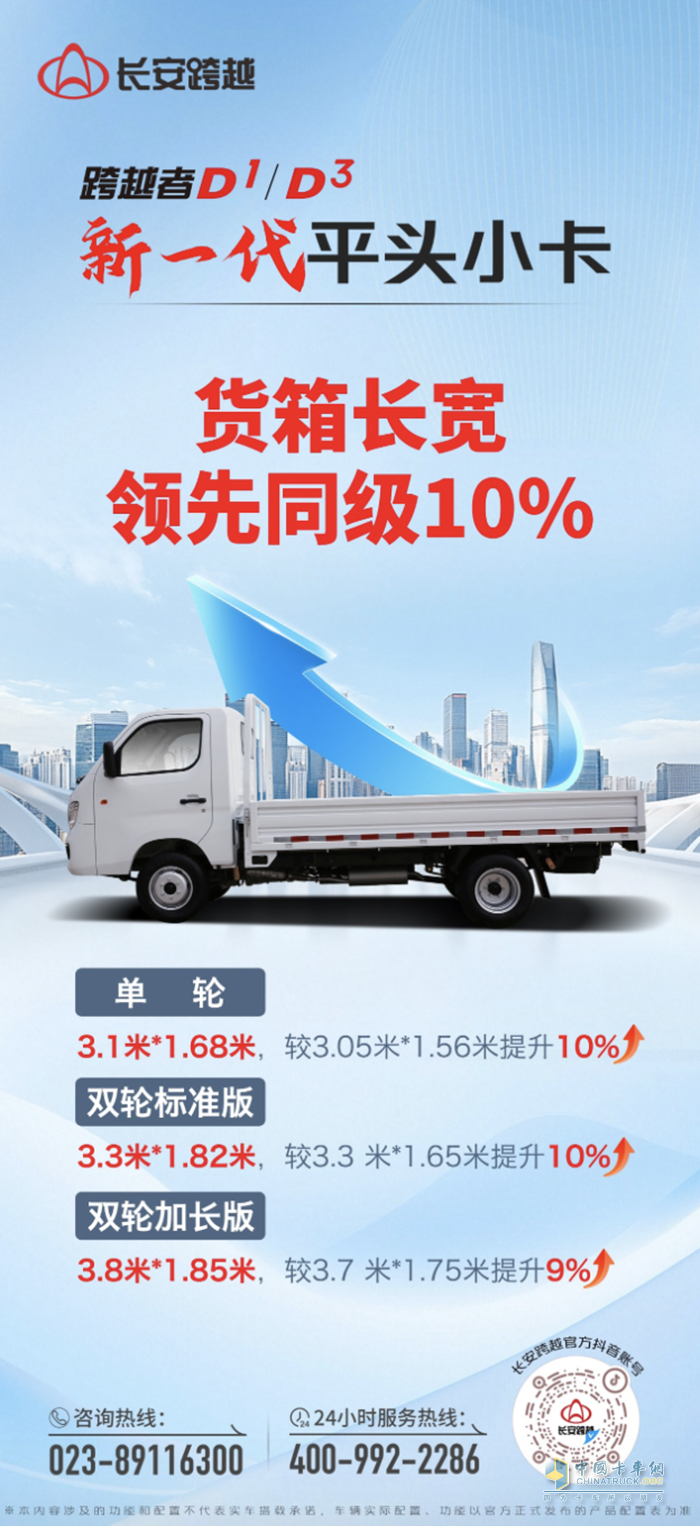 长安跨越者D1/D3:货箱长宽同级领先！