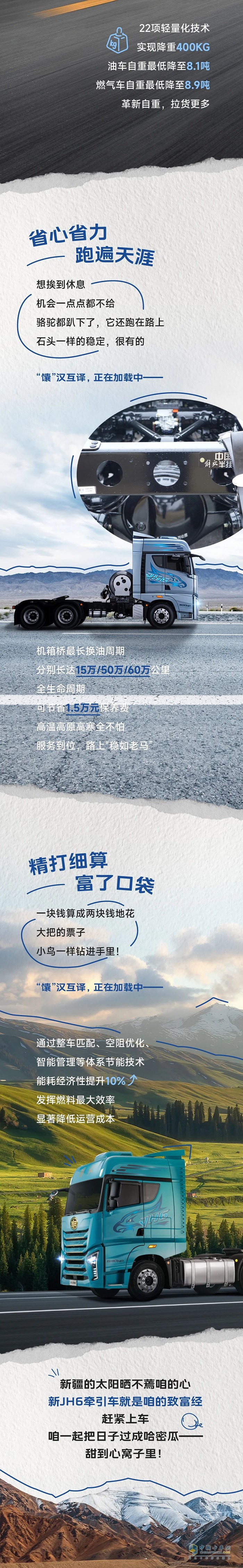 新疆卡友写给大家的解放青汽新JH6牵引车使用说明书